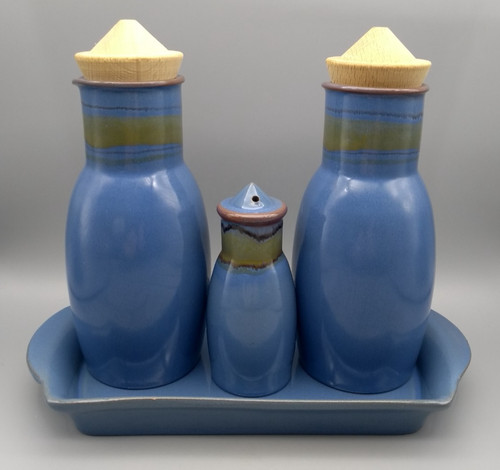 Keramik blau menage - blau,