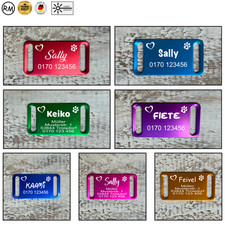 Hundemarke,Katzenmarke,Halsbandanhänger mit Gravur,,  4,4x2,2  cm L0008