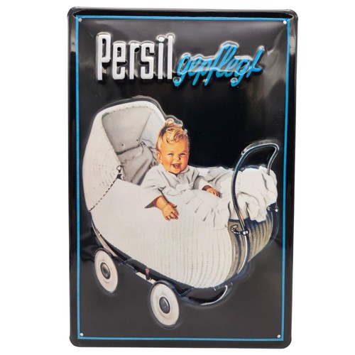 Blechschild persil gepflegt - blechschild,
