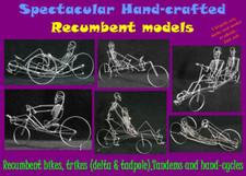 Handmade Wire Recumbent Cycles