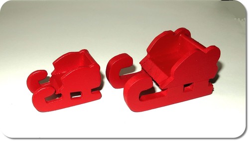 Miniatur schlitten mit lehne - schlitten,