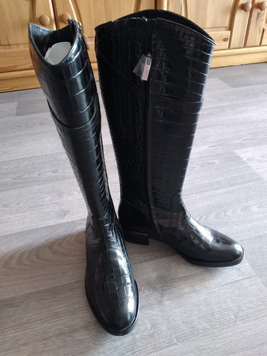Damen stiefel krokoprägung - damen,