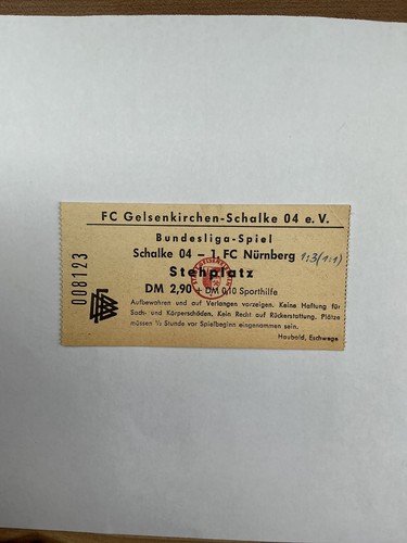 Ticket eintrittskarte schalke - ticket,