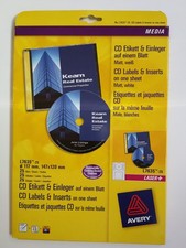 CD Etiketten & Einleger auf 1 Blatt, Matt, weiß, Avery L7635-25