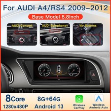 8.8" Android Autoradio Apple Carplay 64GB Auto Nachrüstung Für Audi A4 RS4 09-12