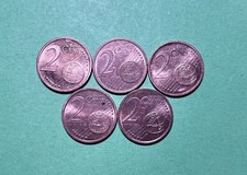 2 Euro Cent Münzen Deutschland 2002 Prägung - A-D-F-G-J