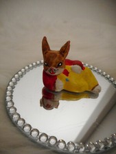 Osterdeko Osterschmuck ★Hase★ Keramik Figuren rot gelb DDR👍