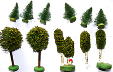 Alte HO Modelleisenbahn Bäume Konvolut DDR Birke mit Fliegenpilz Linden Tannen