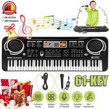 61 Tasten Keyboard Klavier Digital E-Piano mit Mikrofon Elektro Klaviertastatur