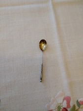 Antiker russischer Löffel Mokka-/ Kaviarlöffel 845 Silber Zolotniki