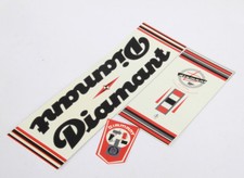 DIAMANT Decals Sticker schwarz Dekor 3-teilig Set Aufkleber Rennrad Bahnrad