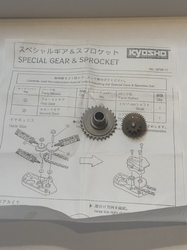 Kyosho gpw special gear - kyosho, &