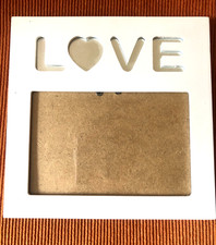 Foto Rahmen, 18 x 18 cm, Holz, mit Glas + Spiegelbuchstaben, Ernsting Family