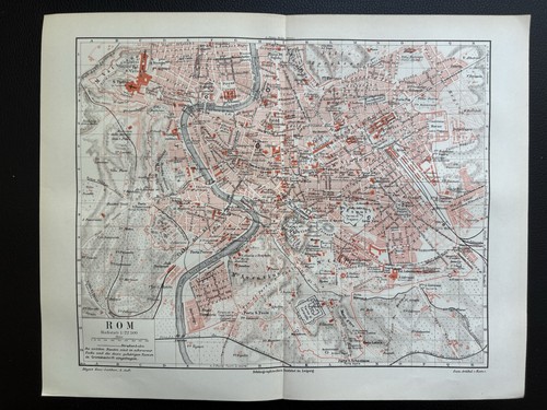 Antiker historischer stadtplan - antiker,