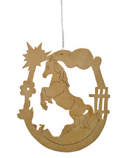 Deko Fensterbild Pferd Holz natur Gr. 20.5 x 16.5 cm