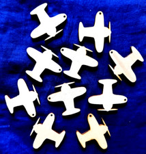 Minkaklecks  Anhänger Holz unbehandelt   10x Flugzeug  5cm  Basteln  XS