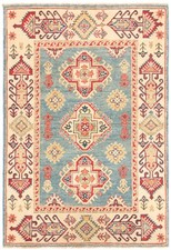 Kazak Handgeknüpfter Orientteppich 143 x 99 cm - Nomadisch, Fein, Blau, Carpet, Rug
