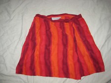 VINTAGE Wickel Minirock ROTTÖNE Farbverlauf Flower Power Hippie Hennes 34 SEXY