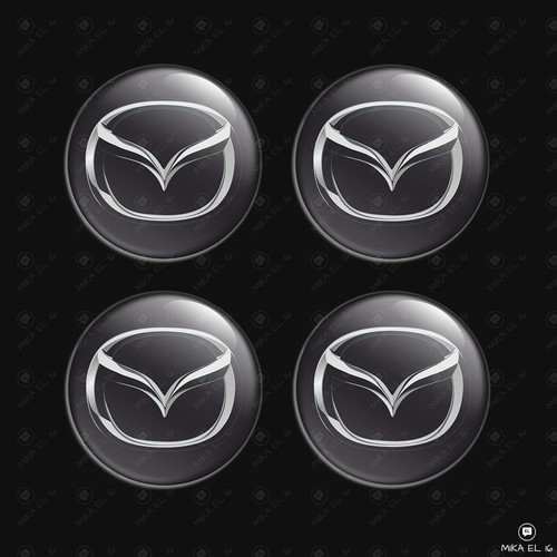 Mazda radnabenkappen aufkleber - mazda,