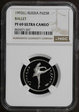 1993-L (PF69) Russia 1/4 oz