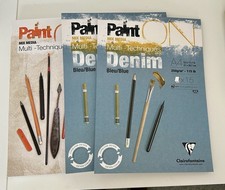 3 Blöcke Paint On Zeichenpapiere von Clairefontaine