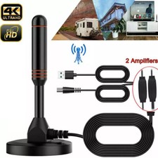 DVB-T2 Antenne FULL HD TV terrestrisch Aktiv DAB Zimmerantenne 30dbi + 5M Kabel