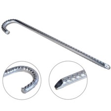 Bodenanker XXL 80cm silber Erdnagel Erdanker Erdspieß Bauanker Zelthering