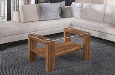 Couchtisch Loren Wohnzimmertisch Tisch Glastisch Glas Glasplatte Ablage 100cm