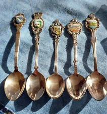 5 x Souvenirlöffel Metall 