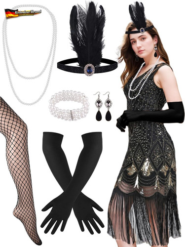 20er jahre flapper kleid - , mit