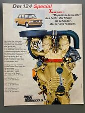 Fiat 124 Special T Twin Cam Motor Oldtimer 1971 Vintage Ad Werbung Reklame