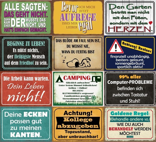 Blechschild lustige sprüche - lustige,
