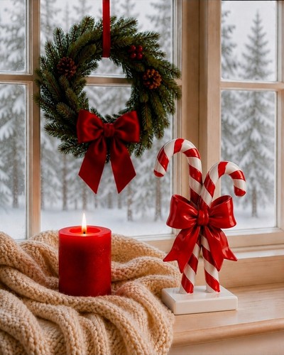 Dekoration zuckerstangen rote - zuckerstangen,