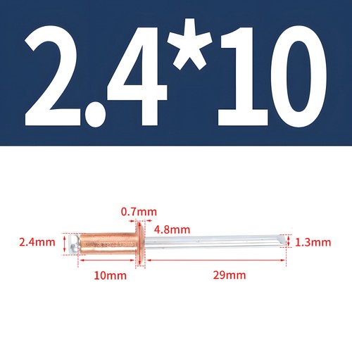 Blindnieten kupfer stahl 4mm - blindnieten, kupfer/stahl