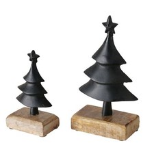 2 x Dekofigur Egli Aluminium Höhe 14-19 cm, Weihnachten, Advent