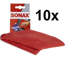 10x SONAX MicrofaserTuch Außen Mikrofaser Autopflege Tuch Trockentuch 40x40cm