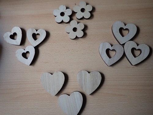 Holz dekoration blumen - holz, 5cm