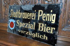 Glas Schild Werbung 30er Jahre