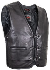Herren Lederweste Biker Kutte