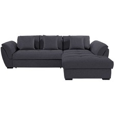 Ecksofa - graphit - Liegefunktion - Recamiere rechts Sofa Wohnlandschaft Couch