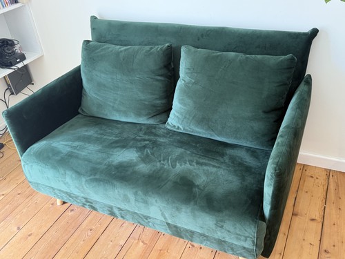 Grünes bettsofa samt - bettsofa,
