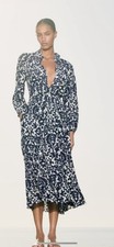 Gemustertes midi kleid zara - gemustertes,