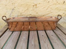 Fischbräter Fischtopf mit Einsatz und Deckel 60 cm Alu verkupfert aus Frankreich