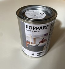 IKEA POPPARE WASSERGETRAGEN NIEDRIGGLANZ INNEN HOLZ METALL MÖBEL FARBE - 500ML