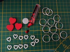 Streudeko zur Hochzeit, Liebe, Valentinstag u. a. Ringe, Perlenherz,Streuherzen