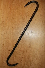 Eisen S Haken 12 Zoll Fleischbalken Spielhaken Metzger Speck Handarbeit...