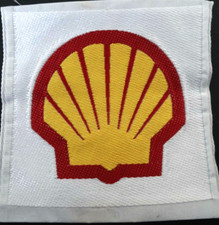 Werbe-Aufnäher Shell Muschel Logo 5x5 cm Tankstelle  Oldtimer Motorsport Patch 