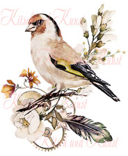 Steampunk Vogel Blumen