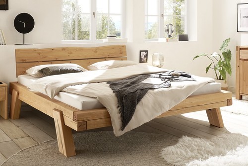 Balkenbett massivholz - balkenbett,