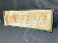 original Blechschild Schild Werbung Werbeschild Coca Cola um 1930-40 [4105-1]